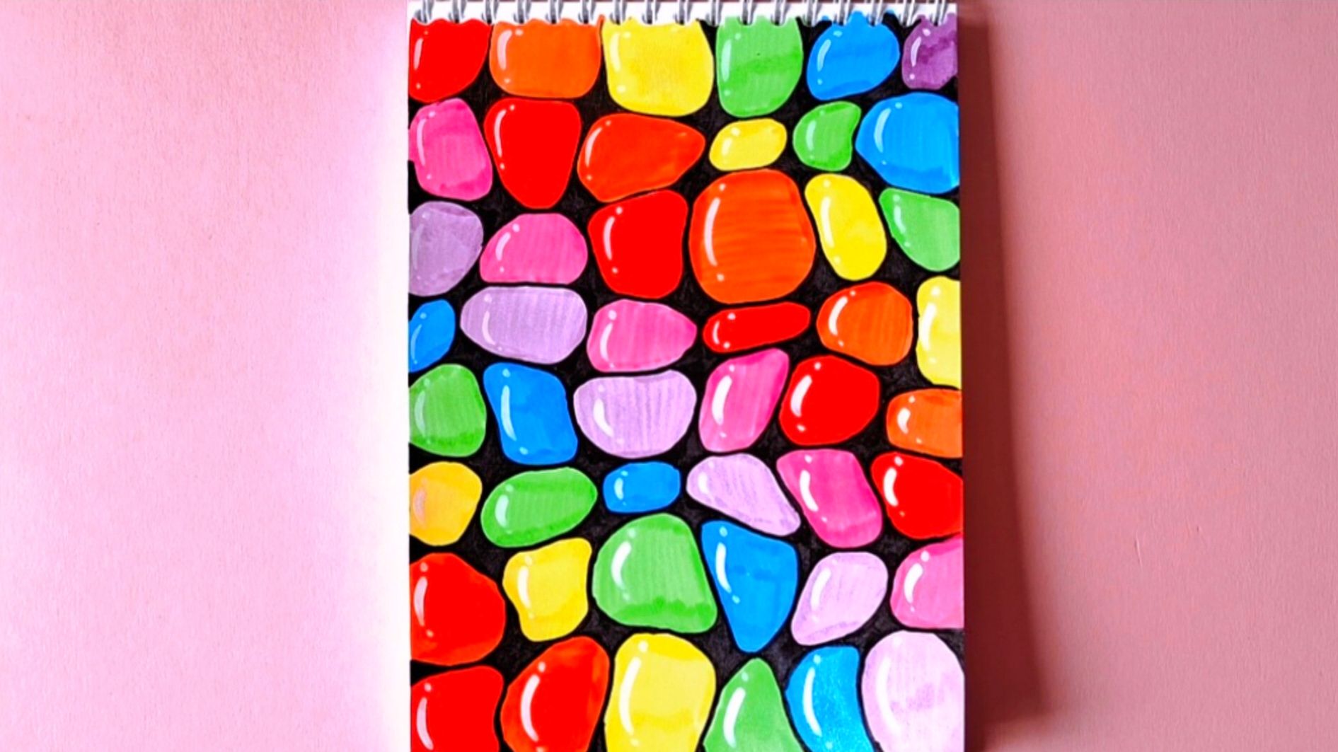 Идея для скетчбука: Как просто нарисовать узор маркерами