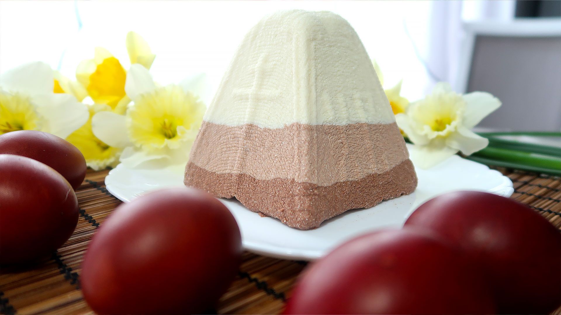 Творожная пасха Три шоколада