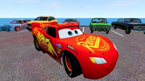 Молния Маквин и Тачки: ГИГАНТСКИЙ ОБРЫВ! 🏎️💥 Краш-тест 5 машин в BeamNG.drive