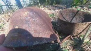 коп на карельском перешейке. март 2020. Эпизод 3. Венгерская каска м 37. Каска Финская Вяртсиля.