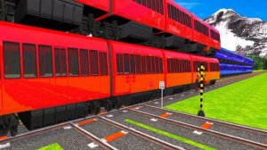 ОГРОМНЫЕ ЦВЕТНЫЕ ПОЕЗДА ЕЗДЯТ НА СКОРОСТЬ