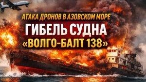 Атака дронов в Азовском море как горел и уходил ко дну сухогруз «Волго-Балт 138» с пшеницей