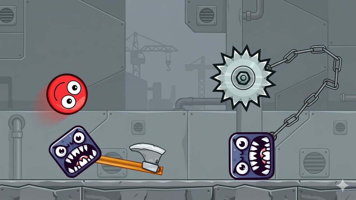 Новый Красный шарик ред бол 5 прохождение игры уровней на андроид #4