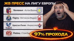 Мощный пресс на Лигу Европы из 4-и событий. КЭФ 149 .  Прогнозы на футбол. Ставки на спорт.