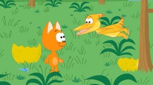 🍿 Котенок Котэ и Разноцветные яйца - Динозаврики в Яйце - Песенка мультик для детей малышей