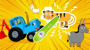 Синий трактор влог - Учимся писать - Распаковка игрушка интерактивная ручка