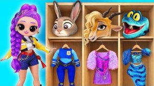 Преображение кукол Зверополис 2! Руми, Мира и Зои становятся Джуди и Газелью!