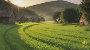 Звуки природы. Птицы. Жаворонок полевой  в летний день на селе