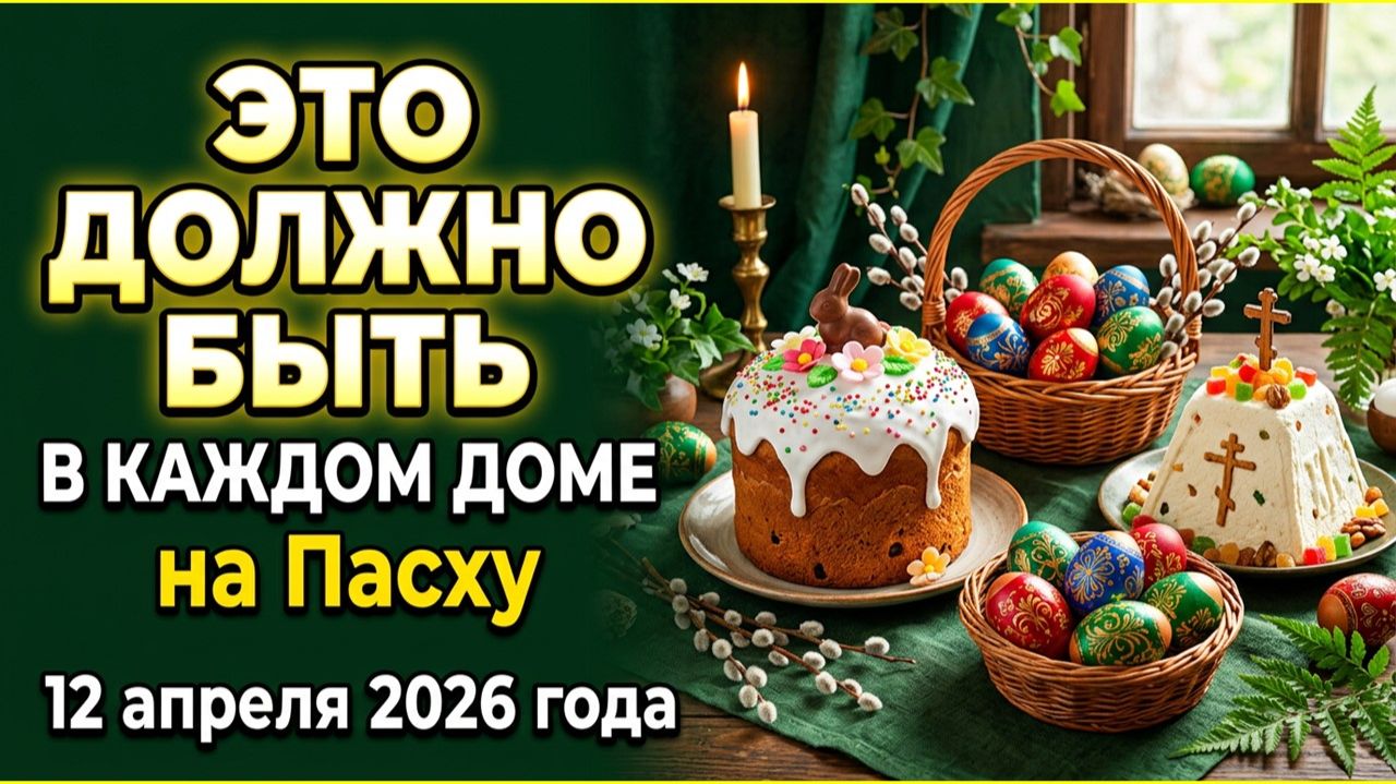 Что должно быть в доме на Пасху 12 апреля 2026 года для достатка по приметам предков