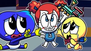 Малыш Хагги Вагги и малыш игрок очень грустят — анимация Poppy Playtime