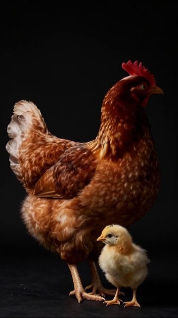 Курочка и цыпленок: дружная семья #птицы #циркуль #друзья