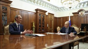 Владимир Путин с Заместителем Председателя Правительства Дмитрием Григоренко, Кремль, 9 апреля 2026