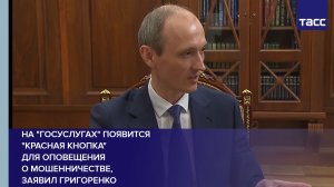 На "Госуслугах" появится "красная кнопка" для оповещения о мошенничестве, заявил Григоренко