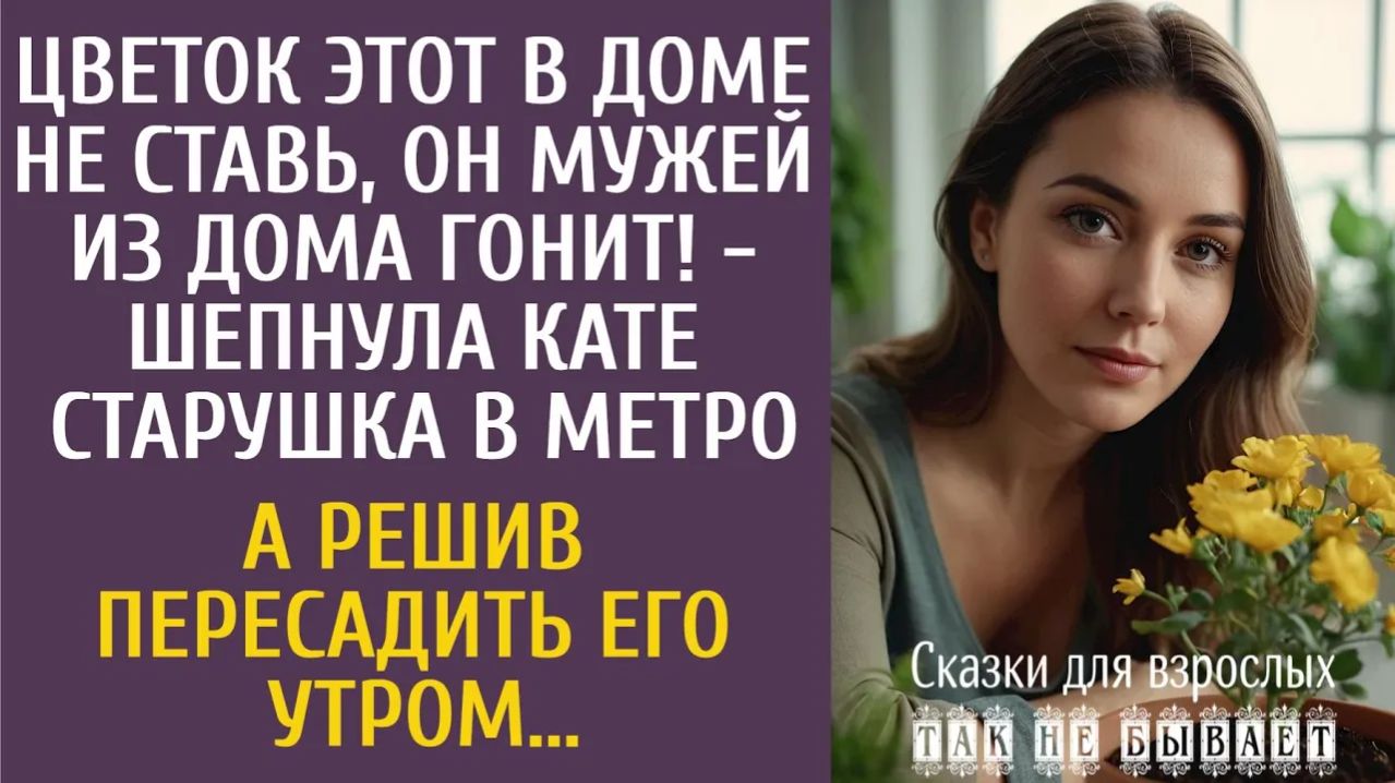 Истории из жизни: Цветок этот в доме не ставь, он мужей из дома гонит! - шепнула старушка в метро…