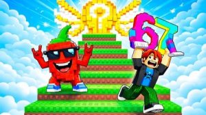 Играю в роблокс в игру где надо ПРЫГАТЬ ЗА ЛАКИ БЛОКАМИ