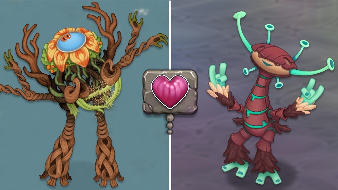 Эпический Ньарл и Редкая Милаяпружина - Все Анимации, Комбинация Выведения (My Singing Monsters)