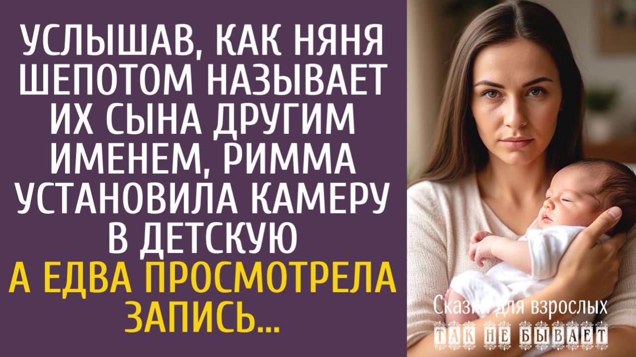 Истории из жизни Услышав, как няня шепотом зовет их сына другим именем, установила камеру в детскую…