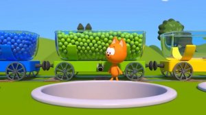 🍿 Разноцветные яйца и волшебный паровозик - Котенок Котэ представляет Котэ Геймз