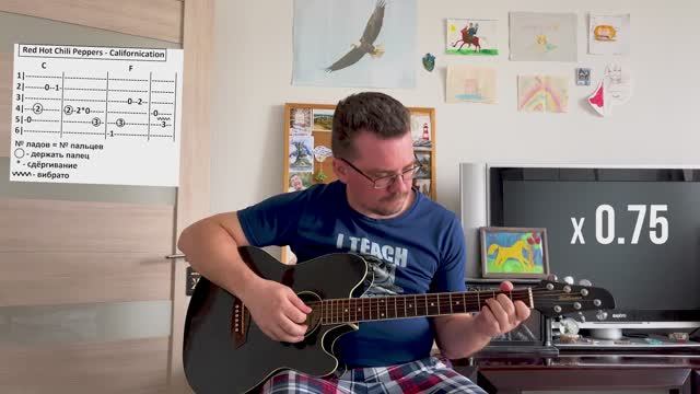 Обучение на гитаре. Как играть Red Hot Chili Peppers - Californication