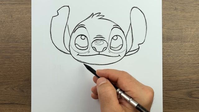 Как нарисовать Стича - Пошаговое руководство по рисованию - Инструкция по рисованию
