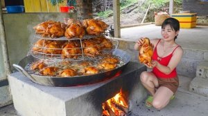 Мариную и обжариваю курицу для продажи. Нхат