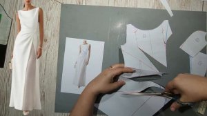 Моделирование. Складки в платье - как они сделаны. Выкройка № 2018.