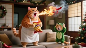 Острая закуска для рыжего котенка - катастрофа 🌶 🔥 | Самая смешная реакция мамы-кошки