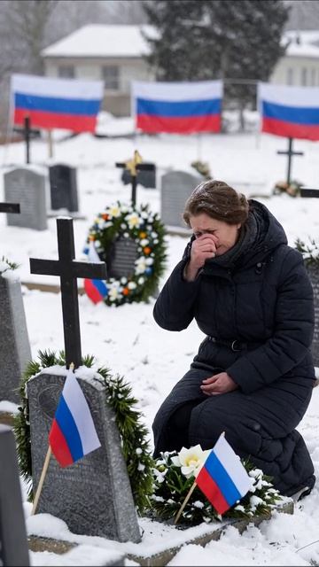 Память о потерянных: горечь утрат на заснеженном кладбище #печаль #воспоминания #траур