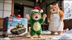 Рождественское приключение мамы-кошки и Рыжего котенка 🎄 | Забавная и трогательная история о кошках