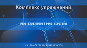 Комплекс упражнений на развитие силы и выносливости