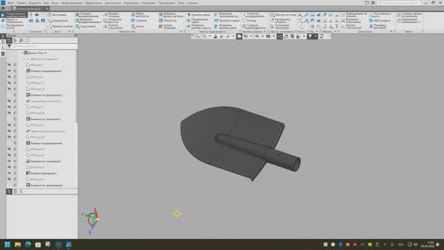 Компас 3Д - Штыковая лопата