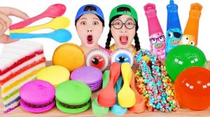 Радужная веревочная желейная конфета Мукбанг