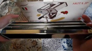 распаковка Akita JP 260mm Pasta Machine Professional тестораскаточная машинка для резки лапши