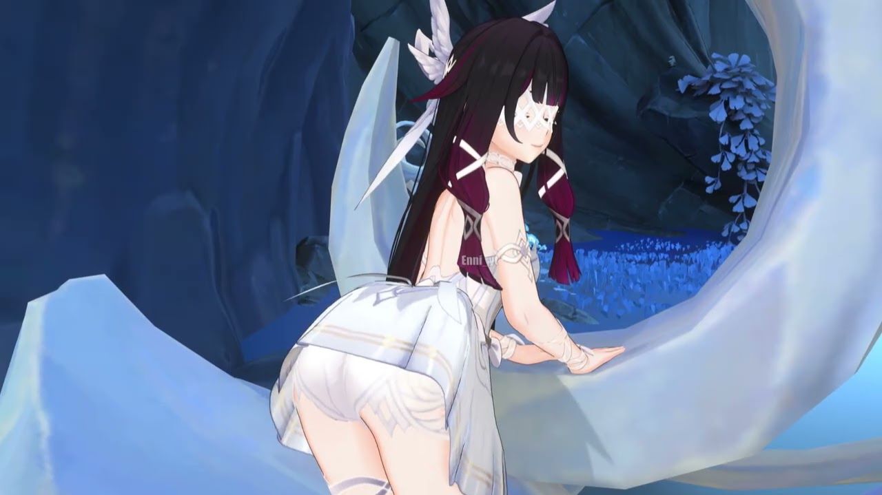 Columbina shaking booty  Genshin Impact animation