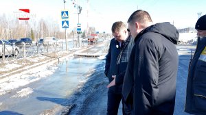 Устранить подтопление тротуара на Магистральной