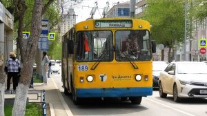 Троллейбус Екатеринбурга ЗиУ-682Г [Г00] борт. №189 маршрут 6 на остановке «Карла Маркса»