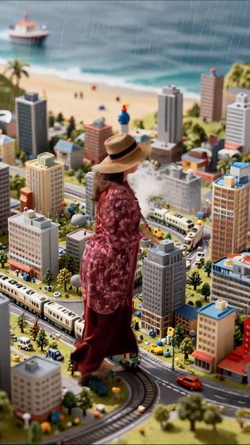 Мир в миниатюре: Рельсы и здания #макет #моделизм #город