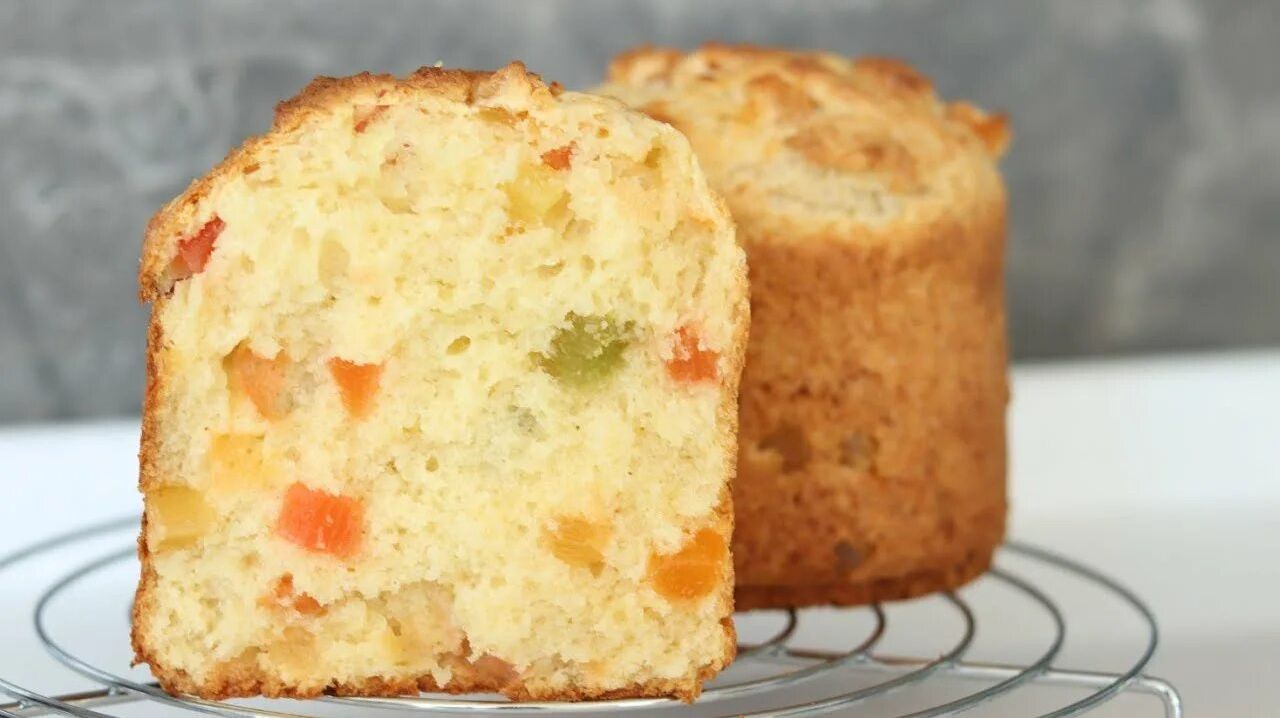 Творожный кулич за 30минут.Мягкий и ароматный.