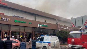 В Домодедово локализовали пожар в торговом центре "Стайер": кадры работы МЧС