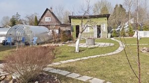 10-04-2026.Дача.Рубим шиповник..Думаю куда сажать кабачки😆(05.04.-06.04.26)