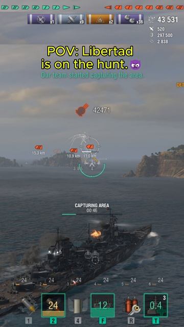 Линкор ЛИБЕРТАД: Мощные залпы на фланге