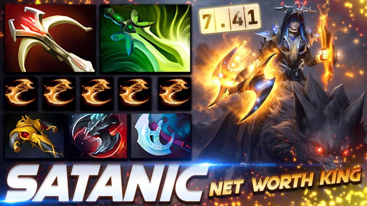 Satanic Luna Net Worth King — профессиональный геймплей в Dota 2 [Смотри и учись]