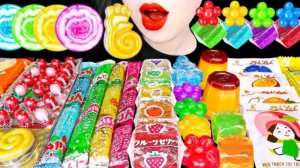 🌈 Радужные десерты 🌈 - СЛАДОСТИ и МАГИЧЕСКИЕ желе АСМР Мукбанг. ASMR еда.