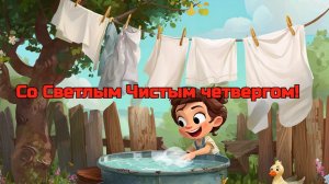 С чистым четвергом. Роскошная музыкальная открытка.