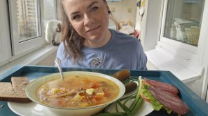 Доброе утро что ли) Пошлите завтракать #мукбанг #щи