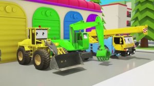 Гараж для ремонта грузовиков. Песенка «Колеса на автобусе». Детские стишки и песенки.