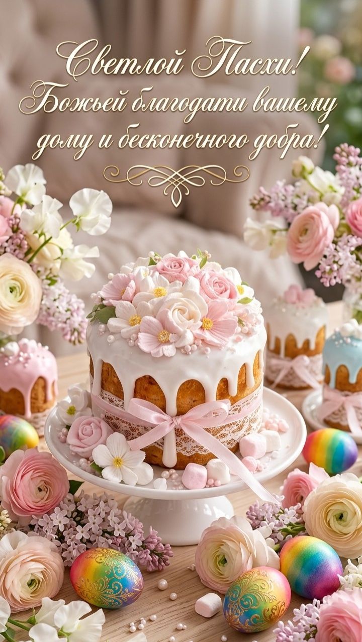 Светлой Пасхи! ✨🌸  #пасха #спасхой #кулич