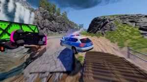 Giant CRUSHER DOZER MACK TRUCK VS Cars Lightning McQueen, Police Car и Giant Tornado