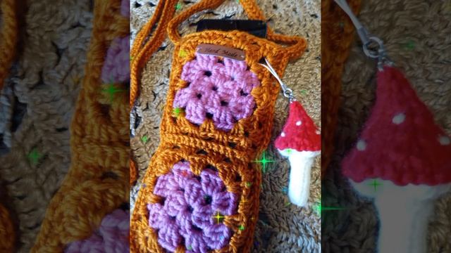 сумочка для телефона. Бабушкин квадрат