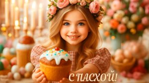 Поздравление с праздником святой Пасхи. Красивая музыкальная открытка.
